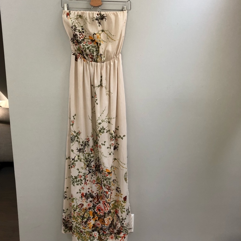 PULL&BEAR strapless print dress